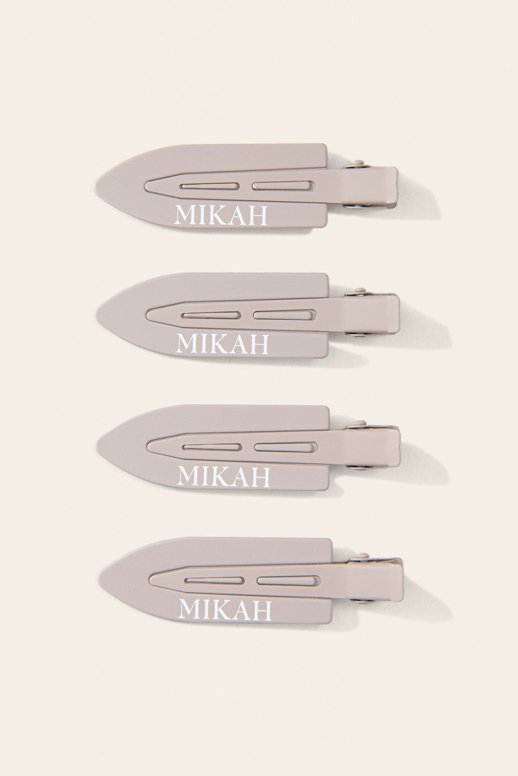 MIKAH - No Bend Hair Clips Beige Edition