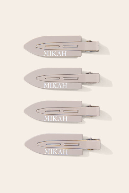 MIKAH - No Bend Hair Clips Beige Edition